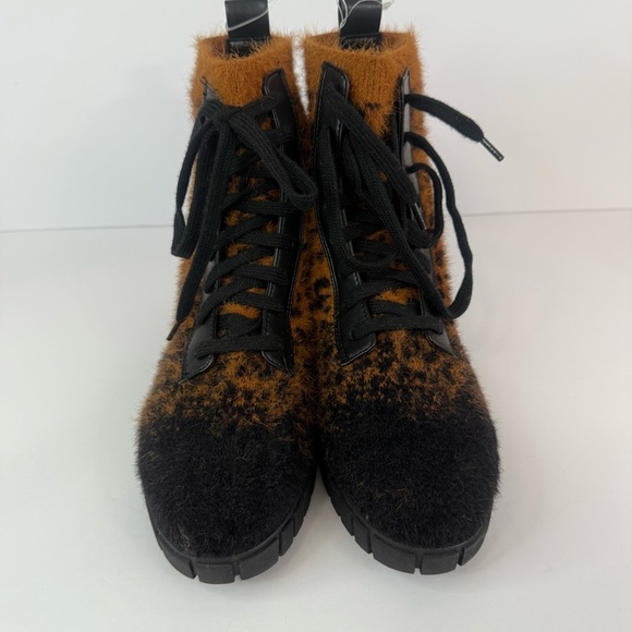 Leopard Print Lace-Up Utility Boots - Picture 2 of 9